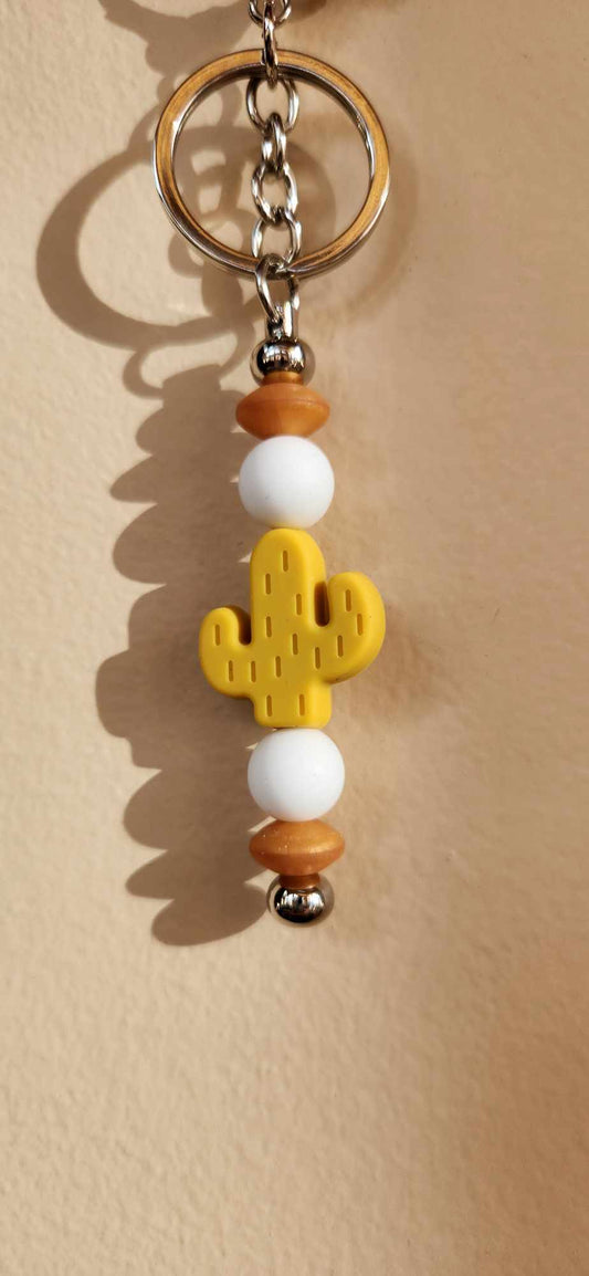 Yellow Cactus Keychain